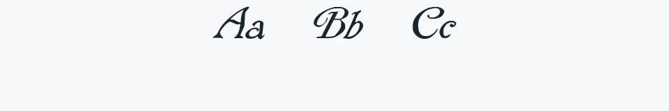 Rzeczywista próbka kroju Rackham Italic — Aa Bb Cc 0123456789