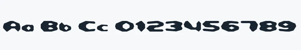 Rzeczywista próbka kroju Detonator — Aa Bb Cc 0123456789
