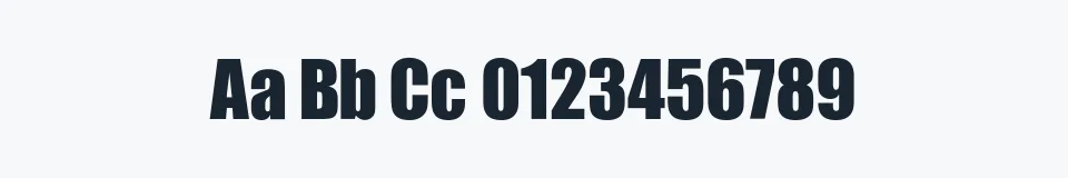 Rzeczywista próbka kroju IRR3V3RSIBL3 — Aa Bb Cc 0123456789