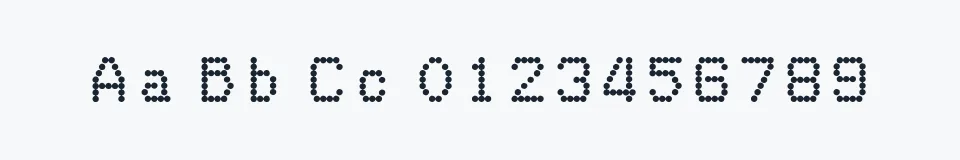 Podgląd czcionki DotMatrix