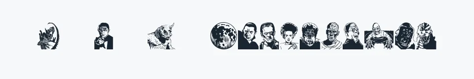 Podgląd czcionki MonsterParty