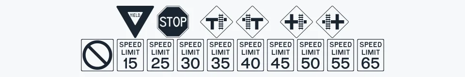 Podgląd czcionki RoadSign