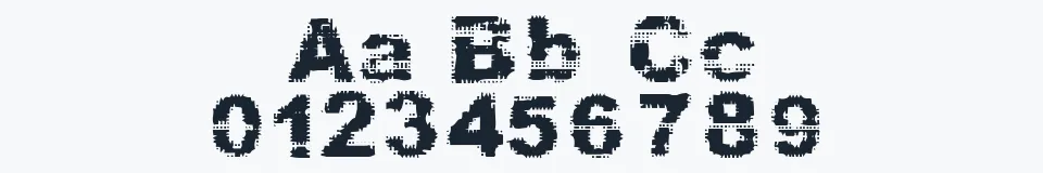 Podgląd czcionki Stamp