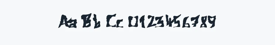 Rzeczywista próbka kroju 612KosheyPL — Aa Bb Cc 0123456789