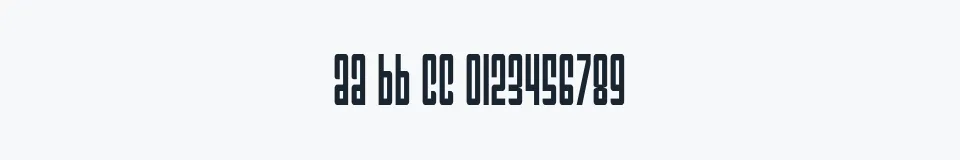 Rzeczywista próbka kroju Anarchy — Aa Bb Cc 0123456789