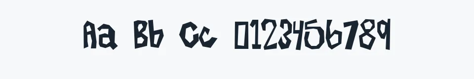 Rzeczywista próbka kroju Sam is my Name — Aa Bb Cc 0123456789