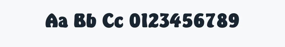 Rzeczywista próbka kroju Bulka — Aa Bb Cc 0123456789
