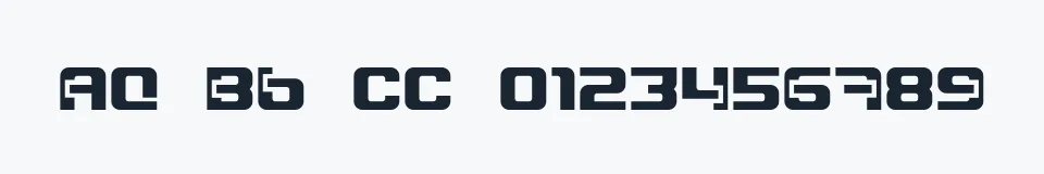 Rzeczywista próbka kroju DS_Cosmo — Aa Bb Cc 0123456789