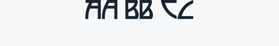 Rzeczywista próbka kroju Semiramis — Aa Bb Cc 0123456789