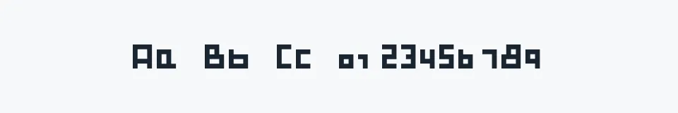 Podgląd czcionki Pixelboy