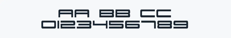 Rzeczywista próbka kroju PorschaC — Aa Bb Cc 0123456789
