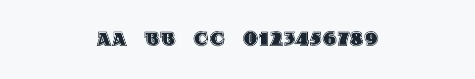 Rzeczywista próbka kroju DS Rada_Double — Aa Bb Cc 0123456789