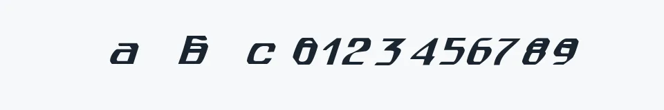Rzeczywista próbka kroju spuknik — Aa Bb Cc 0123456789