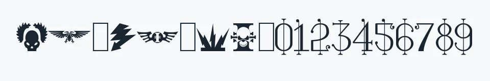 Podgląd czcionki Imperial Symbols