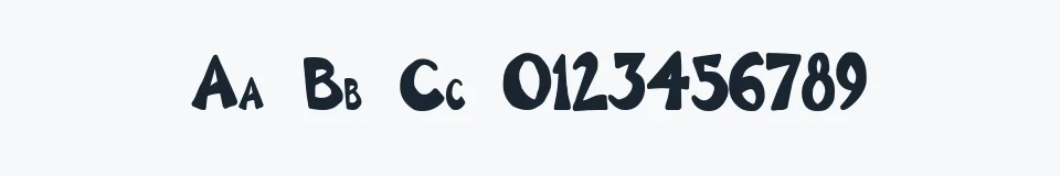 Rzeczywista próbka kroju Zono — Aa Bb Cc 0123456789