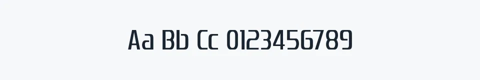 Rzeczywista próbka kroju Zrnic Cyr — Aa Bb Cc 0123456789