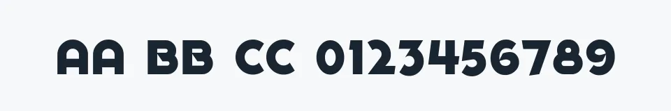 Rzeczywista próbka kroju Goya — Aa Bb Cc 0123456789