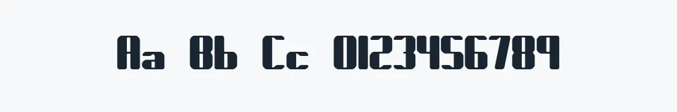 Rzeczywista próbka kroju Forcible (BRK) — Aa Bb Cc 0123456789