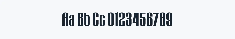 Rzeczywista próbka kroju gogo — Aa Bb Cc 0123456789