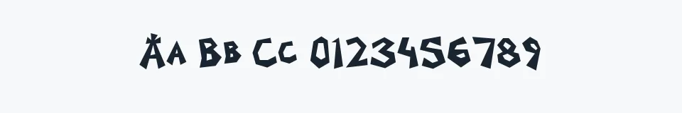 Rzeczywista próbka kroju Grave Dirt — Aa Bb Cc 0123456789