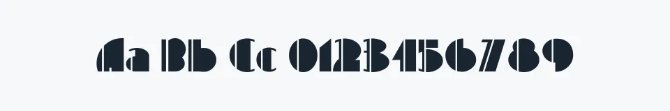 Rzeczywista próbka kroju HighFive — Aa Bb Cc 0123456789