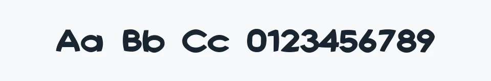 Rzeczywista próbka kroju Joshs Font — Aa Bb Cc 0123456789