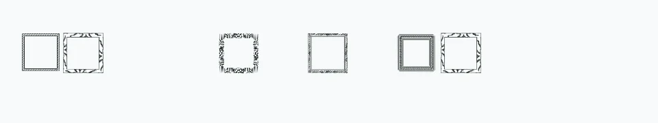 Rzeczywisty podgląd fontu Lots of Frames – Zażółć gęślą jaźń
