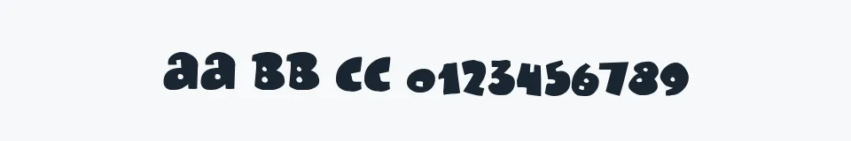 Rzeczywista próbka kroju Monafont — Aa Bb Cc 0123456789