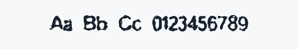 Rzeczywista próbka kroju BN-NoFear — Aa Bb Cc 0123456789