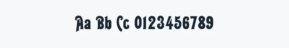 Rzeczywista próbka kroju Thalia — Aa Bb Cc 0123456789