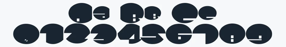 Rzeczywista próbka kroju SpaceAce — Aa Bb Cc 0123456789