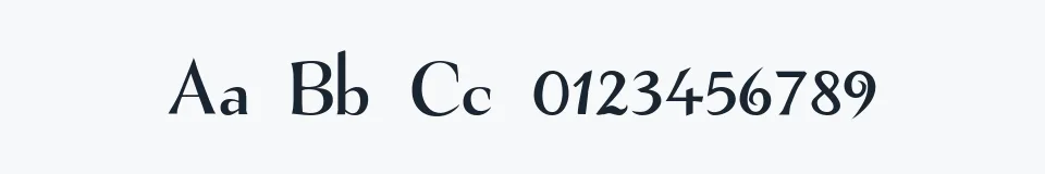 Rzeczywista próbka kroju The Real Font — Aa Bb Cc 0123456789