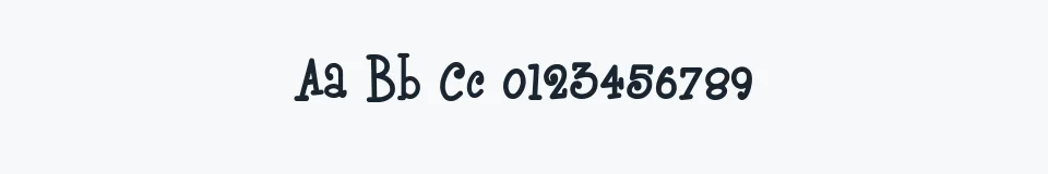 Rzeczywista próbka kroju BoyzRGross — Aa Bb Cc 0123456789