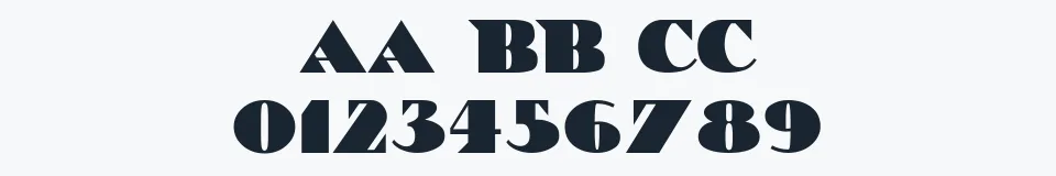 Rzeczywista próbka kroju Bric-a-Braque — Aa Bb Cc 0123456789