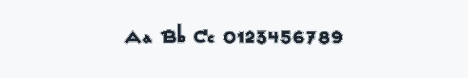 Rzeczywista próbka kroju CaptainSwabby — Aa Bb Cc 0123456789