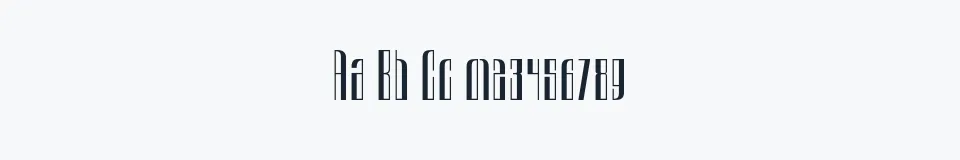 Rzeczywista próbka kroju Urkelian Television Dynasty — Aa Bb Cc 0123456789