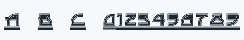 Rzeczywista próbka kroju Drive-Thru — Aa Bb Cc 0123456789