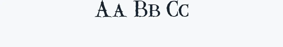 Rzeczywista próbka kroju Valdemar — Aa Bb Cc 0123456789