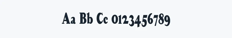 Rzeczywista próbka kroju HappyCampersNF — Aa Bb Cc 0123456789