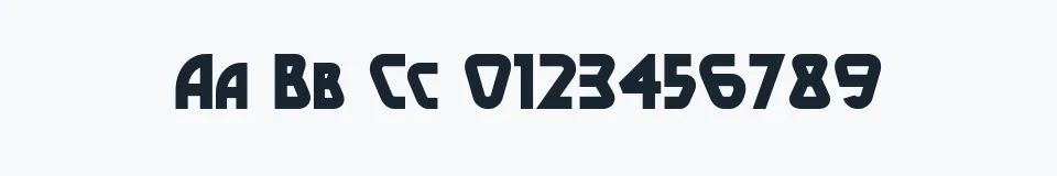 Rzeczywista próbka kroju PopularCafeAA — Aa Bb Cc 0123456789