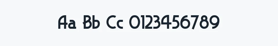 Rzeczywista próbka kroju SnappyService — Aa Bb Cc 0123456789