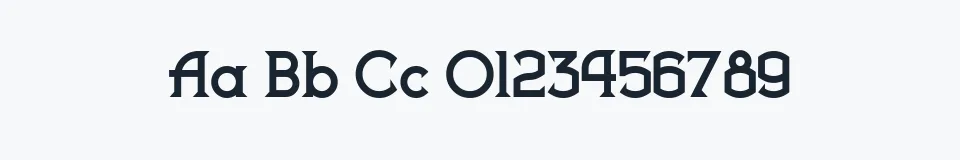 Rzeczywista próbka kroju VlaanderenChiseled — Aa Bb Cc 0123456789