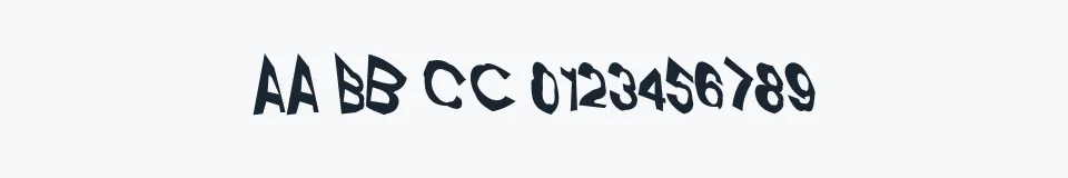 Podgląd czcionki VTC Dizplaced