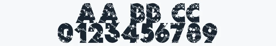 Rzeczywista próbka kroju Wizardry — Aa Bb Cc 0123456789