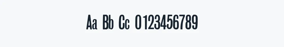 Rzeczywista próbka kroju FreakE — Aa Bb Cc 0123456789