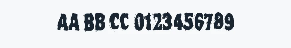 Podgląd czcionki VTC NightOfTheDeadCorruptCaps