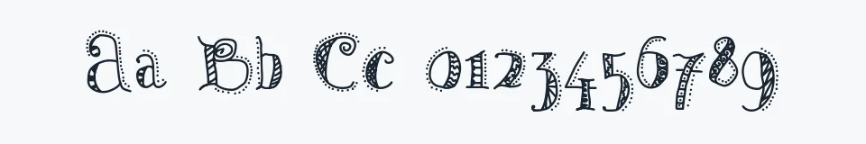 Podgląd czcionki Patterns & Dots