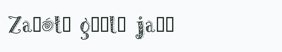 Rzeczywisty podgląd fontu Patterns & Dots – Zażółć gęślą jaźń