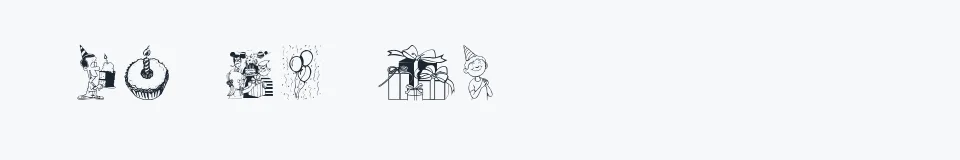 Rzeczywista próbka kroju Birthdaze — Aa Bb Cc 0123456789