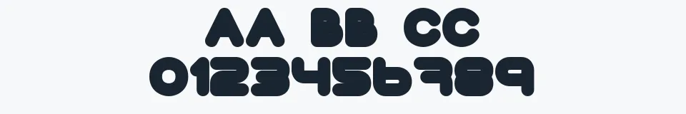 Rzeczywista próbka kroju Pouttu — Aa Bb Cc 0123456789